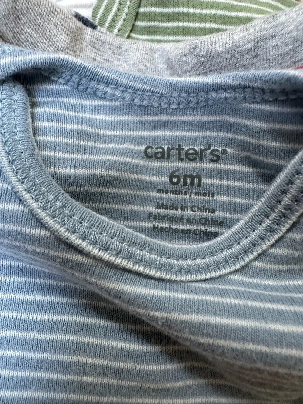 Carters baby boy bodysuits lot. Size 6m